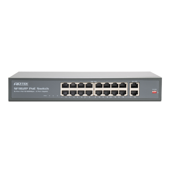 16-Port 10/100Mbps PoE Switch APTEK SF1162P